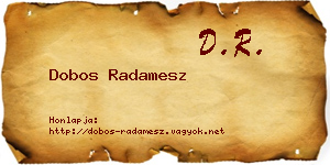 Dobos Radamesz névjegykártya